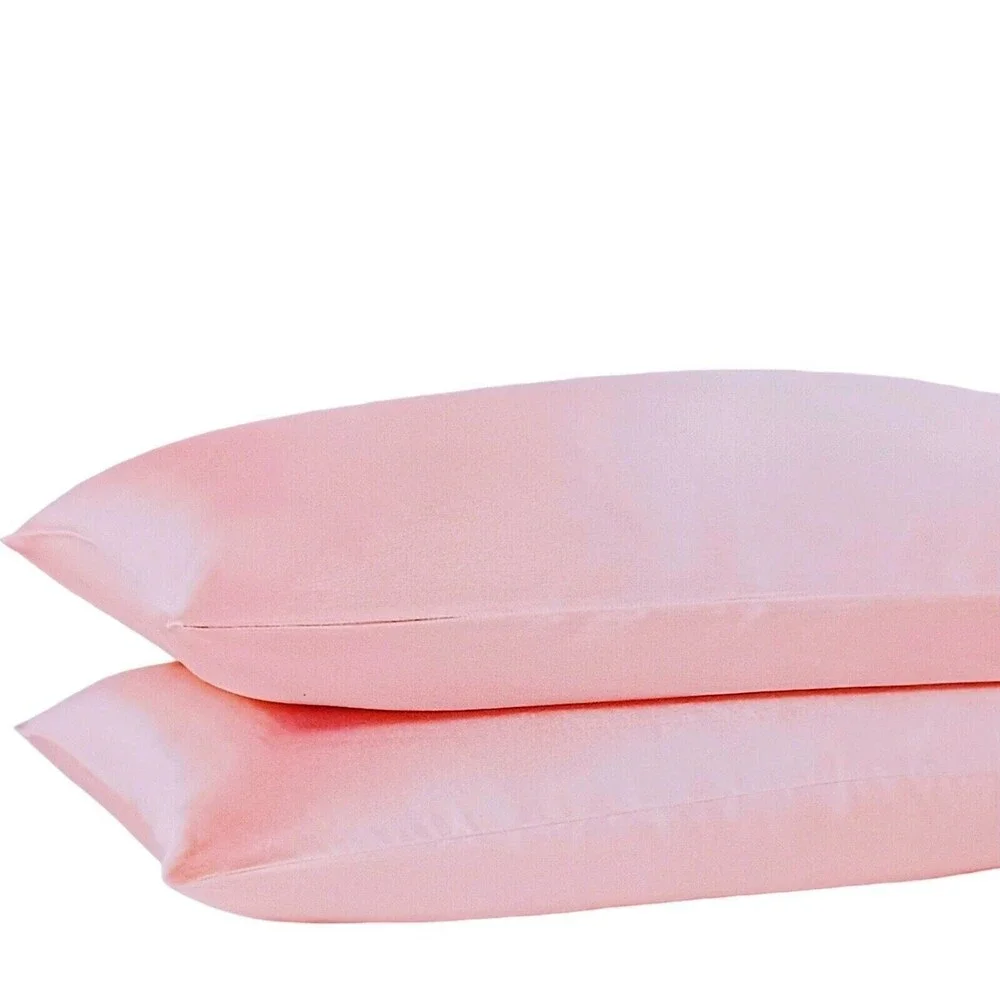 2 Pc Beautyrest Satin Pillowcases PINK KING Silky Therapeutic Hair Skin